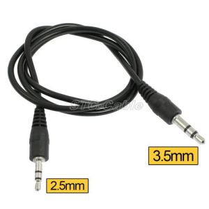 2,5 mm-es férfi a 3,5 mm-es férfi Audio Adapter kábel