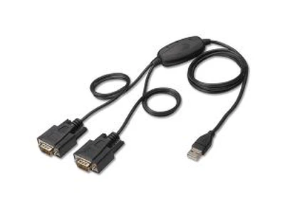 2 port USB RS232 soros átalakítja kábel DB9 RS232 átalakító kábel