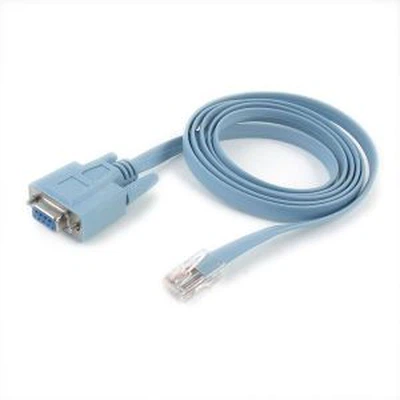 RJ45, DB9 női kompatibilis konzol kábel kék